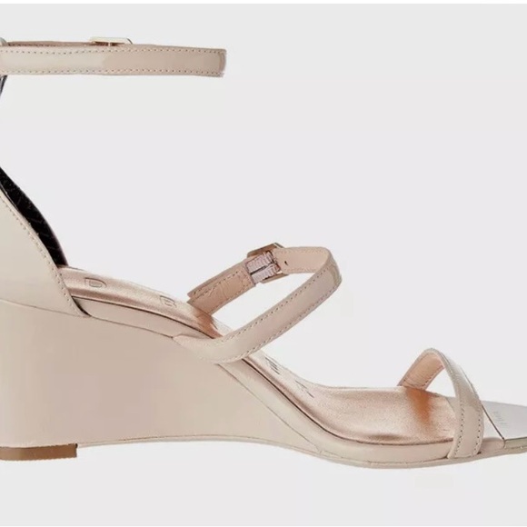 Ted Baker nude patent leather strappy wedge sandals Size 9 - Picture 7 of 9